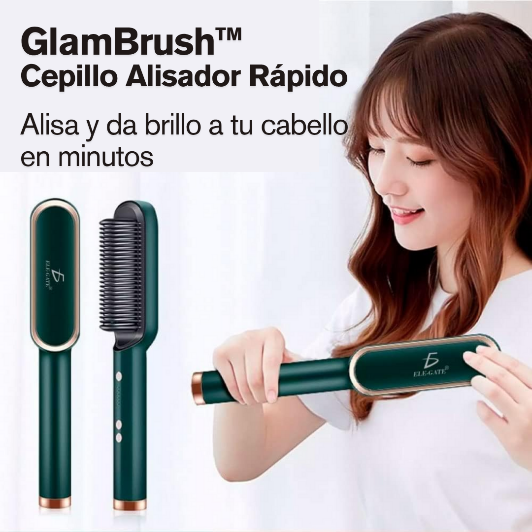 GlamBrush™ Cepillo Alisador Rápido - Alisa y da brillo a tu cabello en minutos