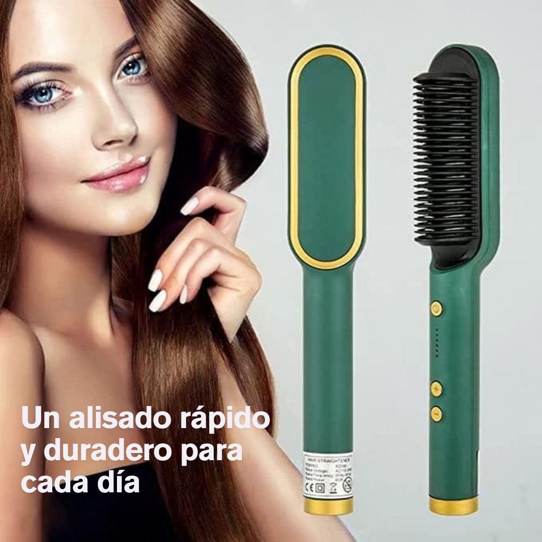 GlamBrush™ Cepillo Alisador Rápido - Alisa y da brillo a tu cabello en minutos