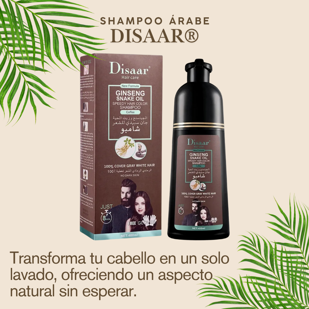 Shampoo Disaar® - Cubre las canas al instante con su formula 100% natural