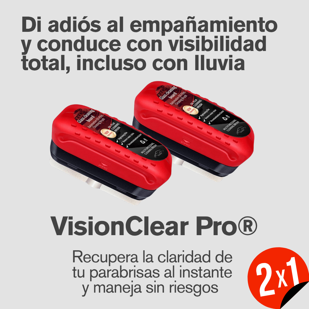 OFERTA 2X1 VisionClear Pro® - Recupera la claridad de tu parabrisas al instante y maneja sin riesgos
