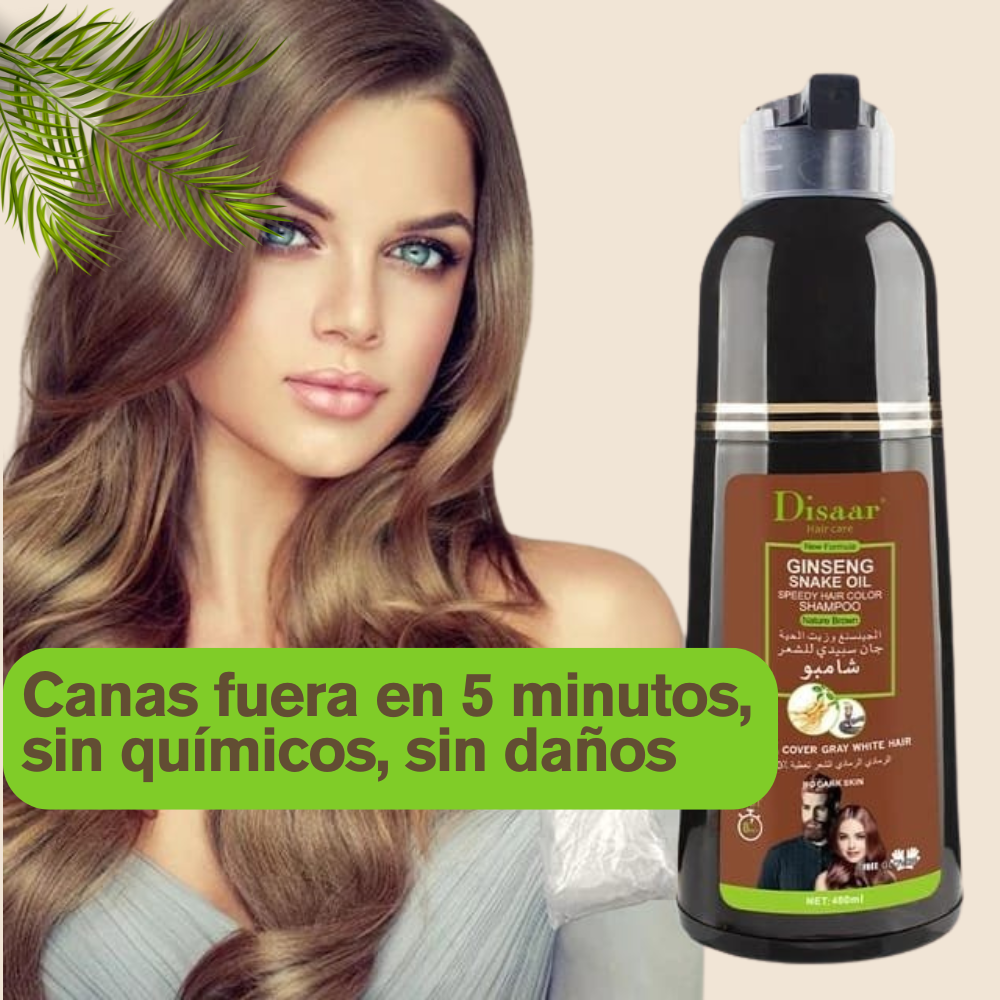 Shampoo Disaar® - Cubre las canas al instante con su formula 100% natural