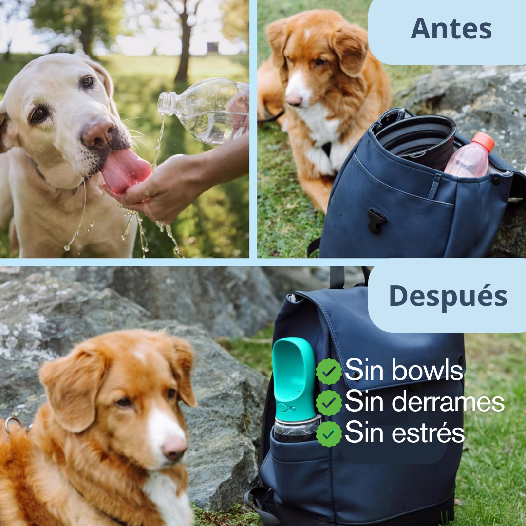 BottlePet Go™ – Botella portátil para perros – Mantén a tu mascota hidratada sin esfuerzo en cada paseo