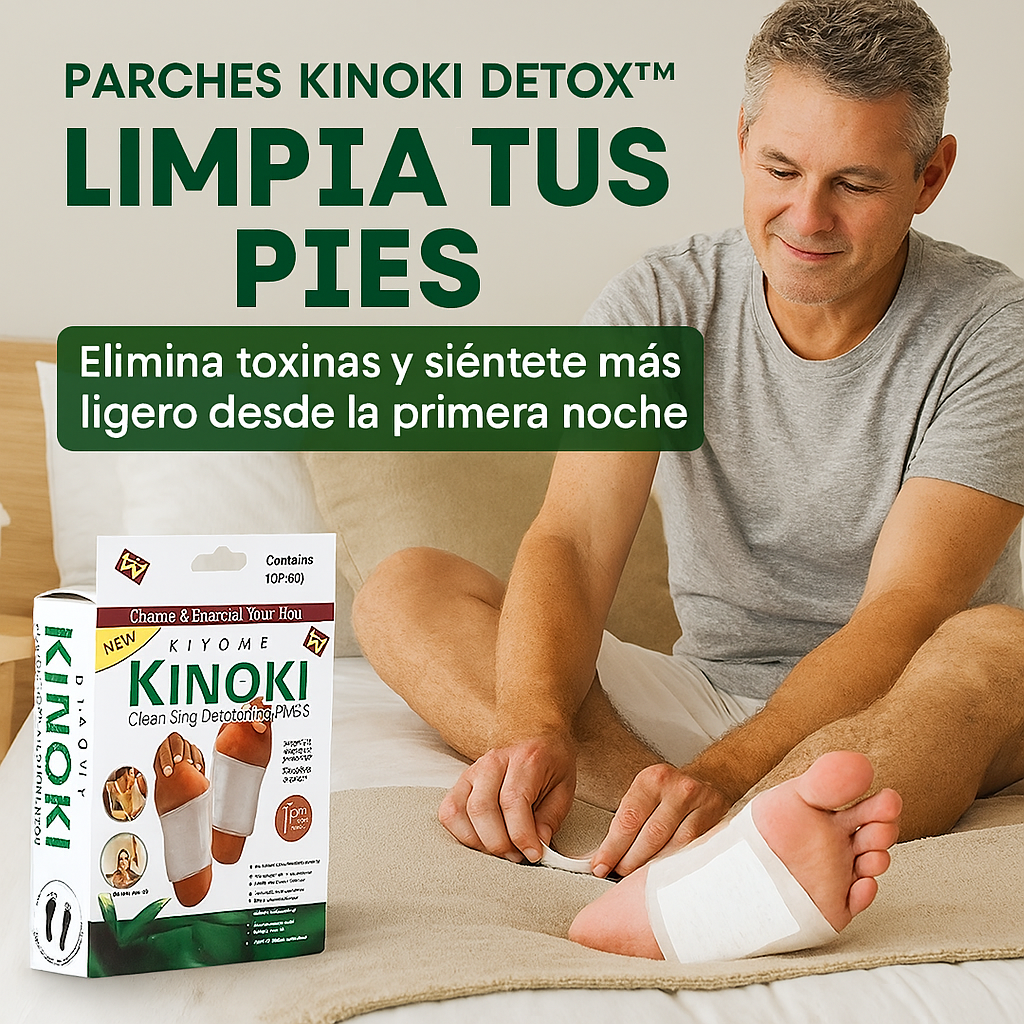 Parches Kinoki Detox™ – Limpia tus pies – Elimina toxinas y sientete más ligero desde la primera noche