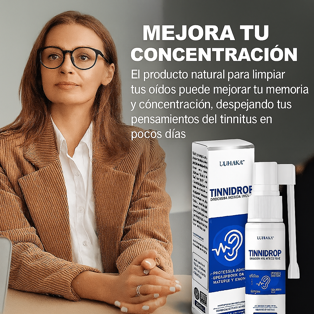 TinniDrop™ Limpieza natural de oídos – Despeja tu audición y calma el tinnitus en pocos días