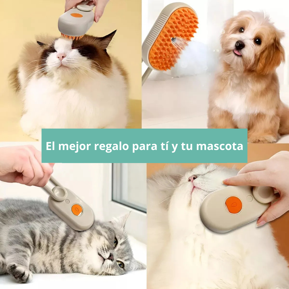 Cepillo de Vapor QUITA PELOS para tu Mascota