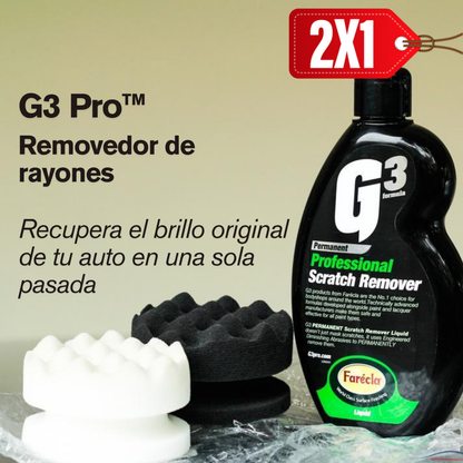 G3 Pro™ 2x1 - Removedor de rayones - Recupera el brillo original de tu auto en una sola pasada