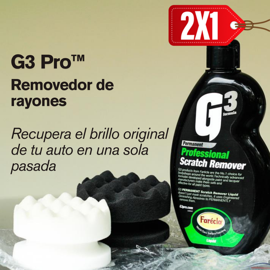 G3 Pro™ 2x1 - Removedor de rayones - Recupera el brillo original de tu auto en una sola pasada