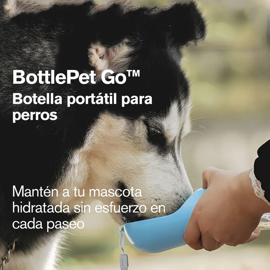BottlePet Go™ – Botella portátil para perros – Mantén a tu mascota hidratada sin esfuerzo en cada paseo