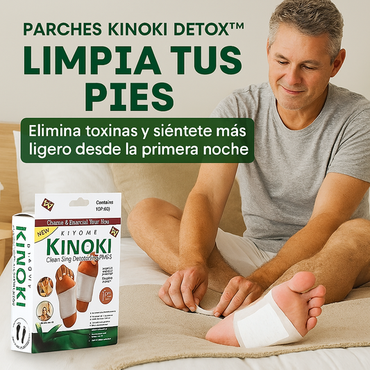 Parches Kinoki Detox™ – Limpia tus pies – Elimina toxinas y sientete más ligero desde la primera noche