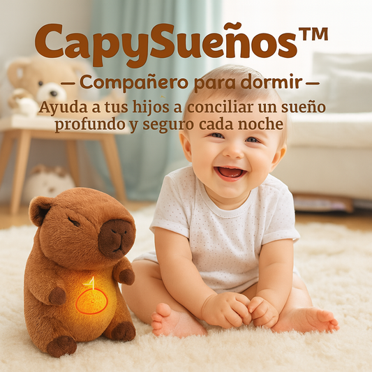 CapySueños™ – Compañero para dormir - Ayuda a tus hijos a conciliar un sueño profundo y seguro cada noche