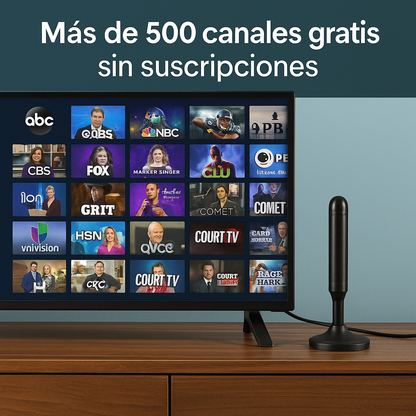 Antena Digital FreeTV – Capta señal gratis – Disfruta televisión abierta en alta definición sin pagar nunca más