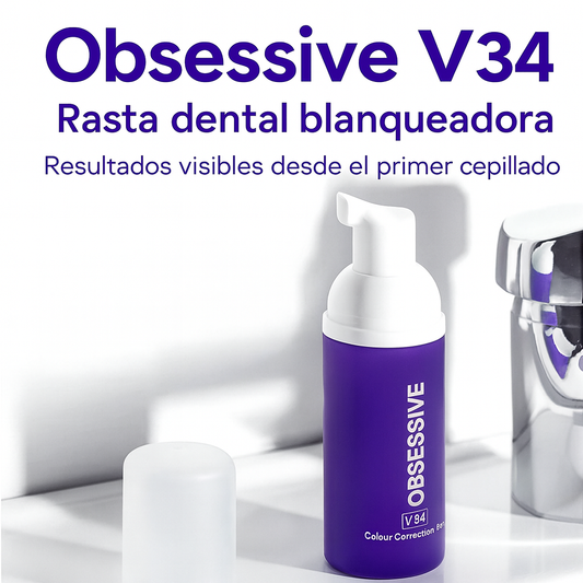 Obsessive V34 – Pasta dental blanqueadora – Resultados visibles desde el primer cepillado