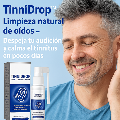 TinniDrop™ Limpieza natural de oídos – Despeja tu audición y calma el tinnitus en pocos días