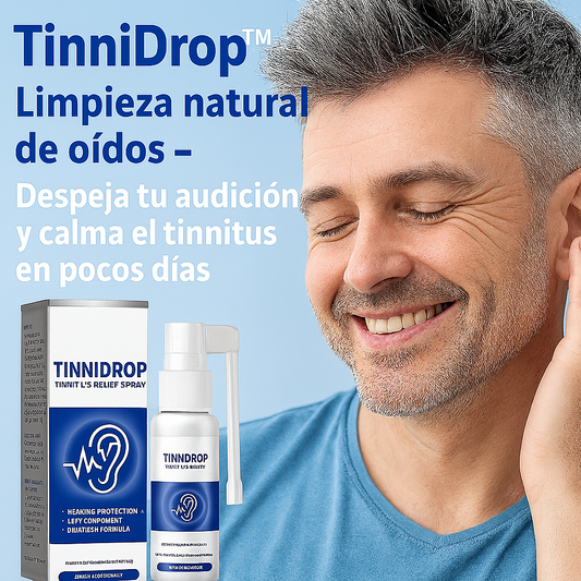 TinniDrop™ Limpieza natural de oídos – Despeja tu audición y calma el tinnitus en pocos días