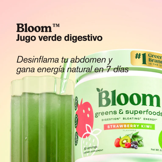Bloom™ – Jugo verde digestivo – Desinflama tu abdomen y gana energía natural en 7 días