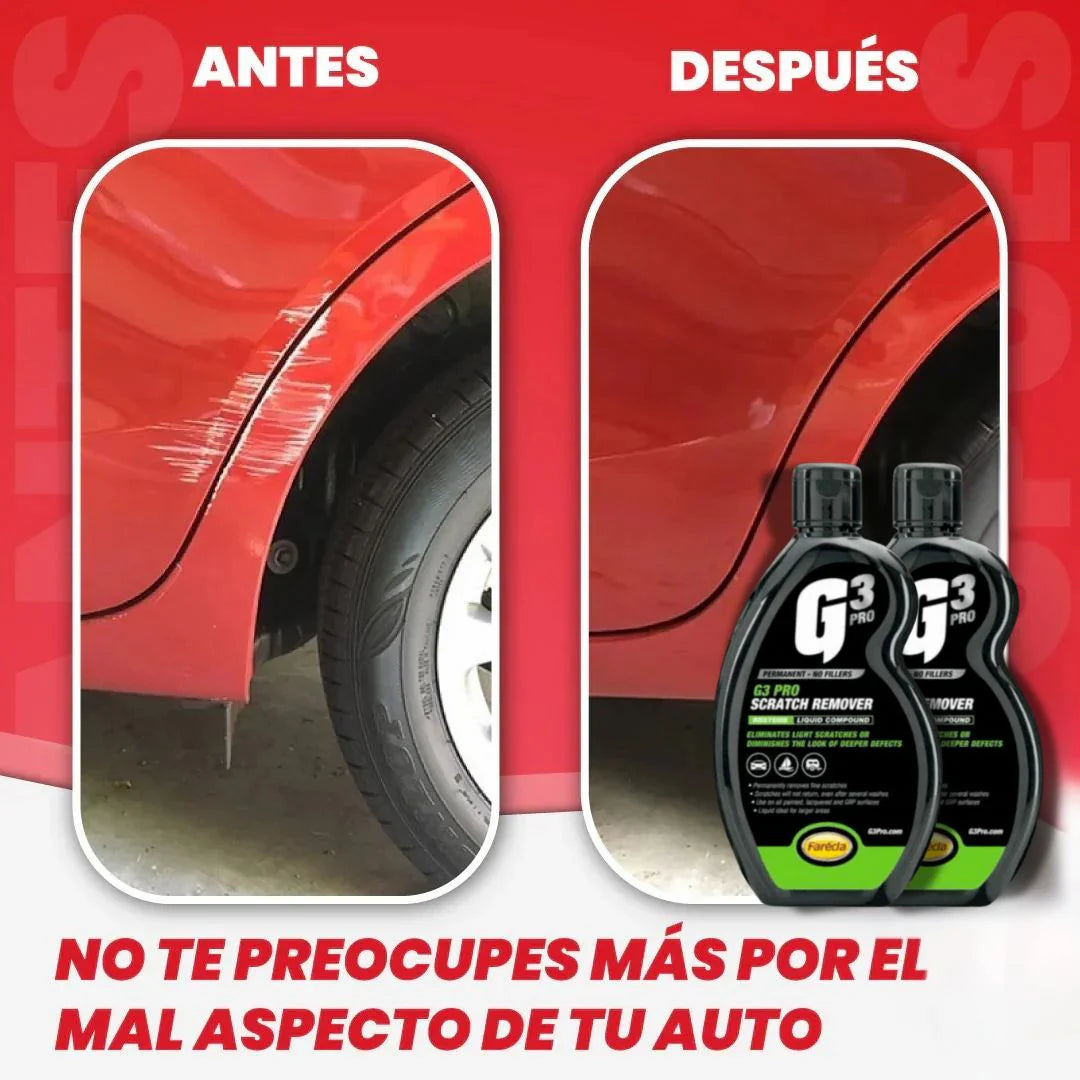 G3 Pro™ 2x1 - Removedor de rayones - Recupera el brillo original de tu auto en una sola pasada